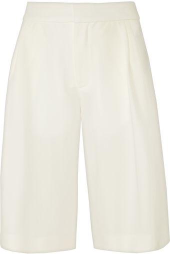 Chloé Pleated Silkblend Shorts - Lyst