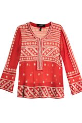 Isabel Marant Loria Embroidered Chiffon silk Top
