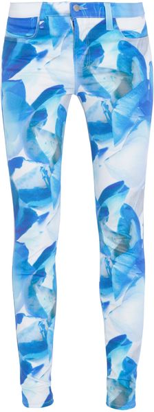 J Brand Stripe and Orchid Skinny Jeans - Lyst