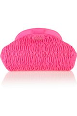 Miu Miu Neon Matelassé Leather Clutch