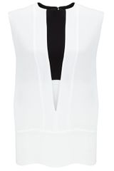 Narciso Rodriguez  Silk Cutout Top