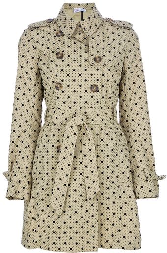 RED Valentino Spotty Trench Coat - Lyst