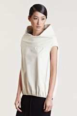 Rick Owens Womens Leather Crater Blouson Top