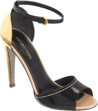 Sergio Rossi Hammered Heel Sandal - Lyst