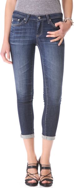 Ag Adriano Goldschmied Stilt Cigarette Roll Up Jeans - Lyst