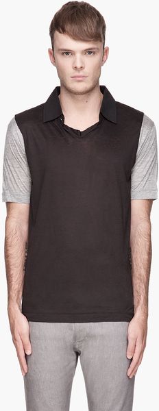 Diesel Black Gold Black and Heather Grey Torichichi Shirt - Lyst