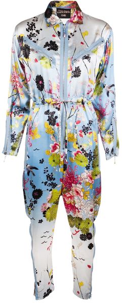 Jean Paul Gaultier Floral Print Jumpsuit - Lyst