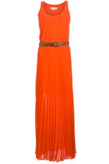 Michael by Michael Kors Pleated Maxi Dress