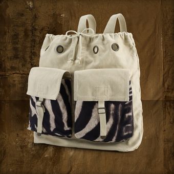 Ralph Lauren Zebra Print Canvas Backpack - Lyst