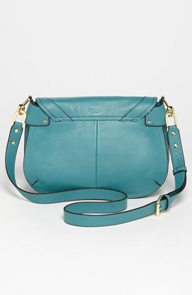 Perlina Simone Leather Crossbody Bag in Blue (end of color list surf)