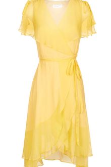 Almost Famous Chiffon Wrap Dress - Lyst