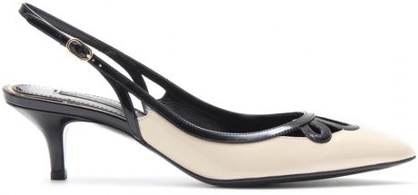 nude patent leather slingbacks