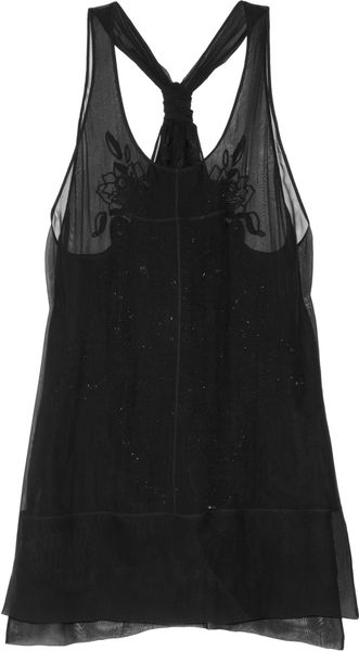 Emilio Pucci Layered Embellished Silk Chiffon Top - Lyst