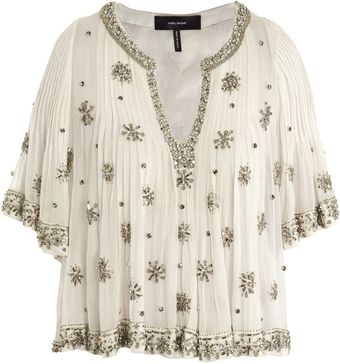Isabel Marant Piper Beaded Blouse - Lyst