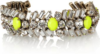 J.Crew Crystal and Neon Chevron Bracelet - Lyst