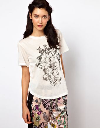 Sophia Kokosalaki By Sophia Kokosalaki Tee with Neckline Drape - Lyst