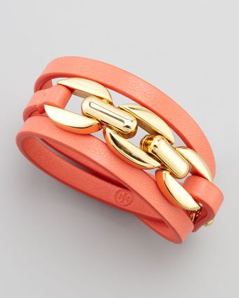Tory Burch Triplewrap Leather Bracelet - Lyst
