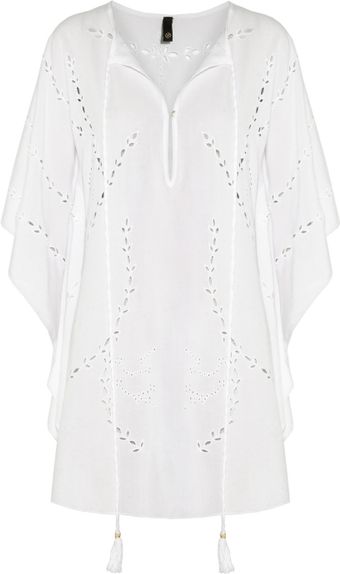 Vix Pipa Broderie Anglaise Woven Kaftan - Lyst