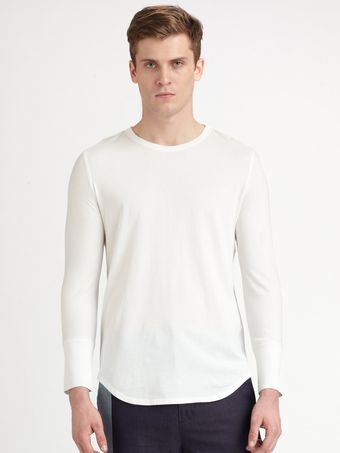 3.1 Phillip Lim Cotton Knit Longsleeve Tshirt - Lyst