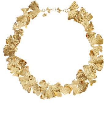 Aurelie Bidermann Gold Plated Ginkgo Feather Necklace - Lyst