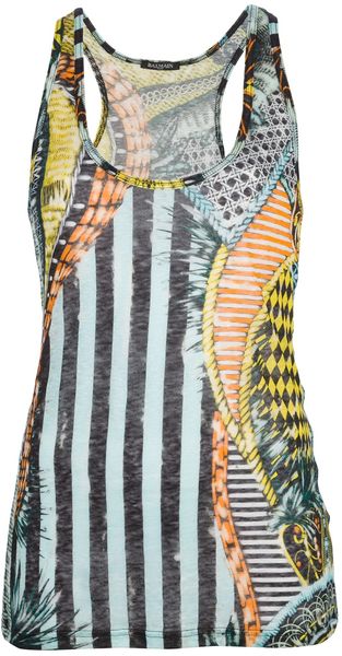 Balmain Printed Top - Lyst