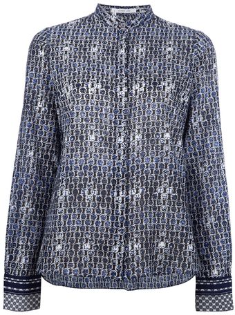 Derek Lam Printed Blouse - Lyst