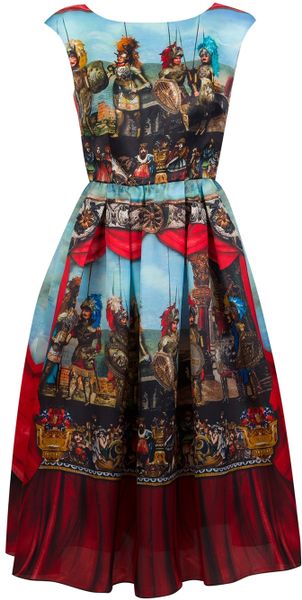 Dolce & Gabbana Soldier Print Dress - Lyst