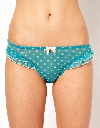 Freya Patsy Polk Dot Frilly Brief - Lyst