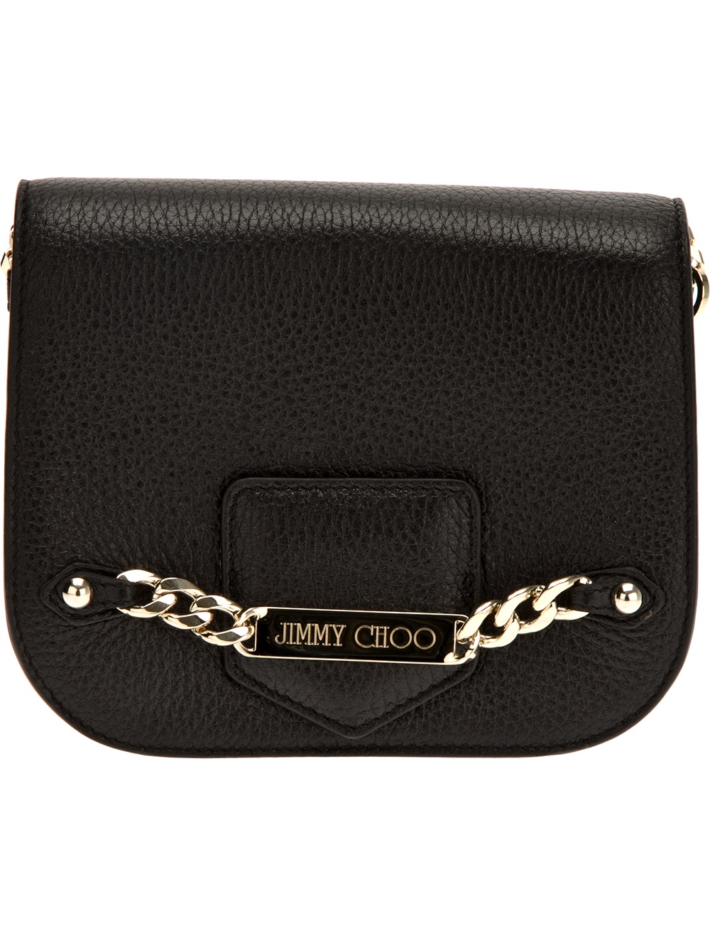 Jimmy Choo Chain Shoulder Bag in Black Lyst
