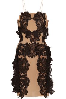 Lanvin Lace Appliquéd Organza and Duchess Satin Dress - Lyst