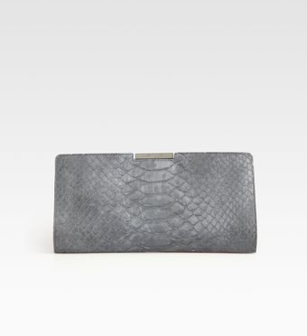 Milly Reece Python Embossed Leather Clutch - Lyst