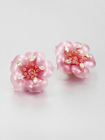 Miu Miu Flower Clipon Earrings - Lyst