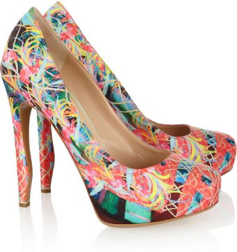 Nicholas Kirkwood Printed Silk Pumps - Lyst