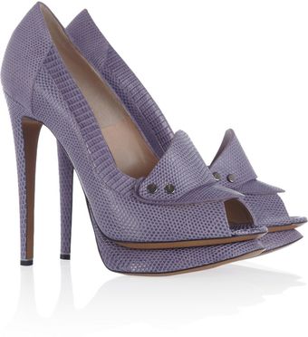 Nicholas Kirkwood Lizard Peeptoe Pumps - Lyst