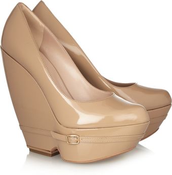 Nicholas Kirkwood Patentleather Wedge Pumps - Lyst