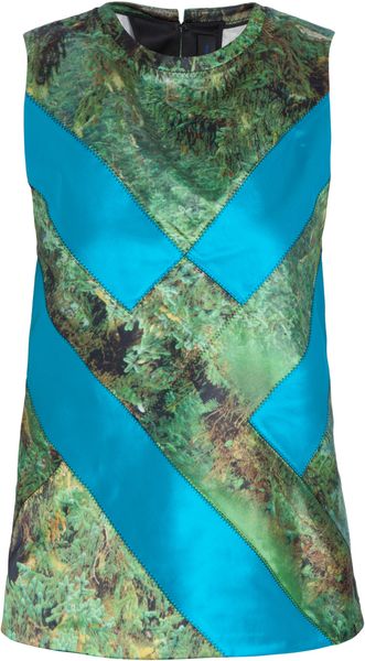 Proenza Schouler Sleeveless Patchwork Print Top - Lyst