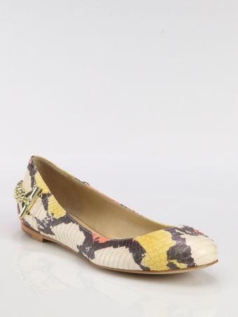 Rachel Zoe Laura Snakeskin Ballet Flats - Lyst