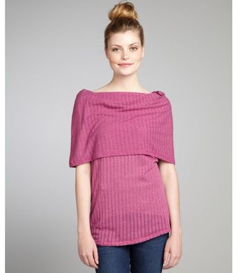 Rebecca Beeson Berry Cotton Blend Shawl Shoulder Top - Lyst
