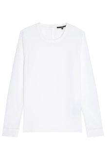 Tibi Sweatshirt with Mesh Sleeves - Lyst