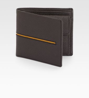 Tod's Leather Stripe Wallet - Lyst