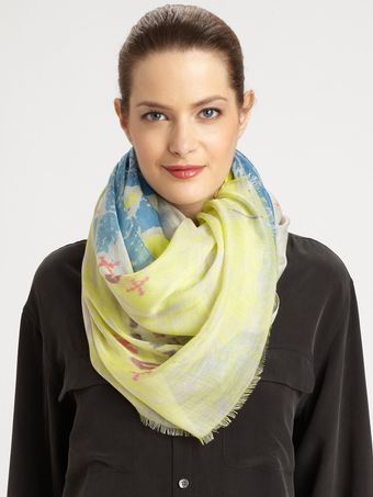 Yigal Azrouel Map Printed Scarf - Lyst