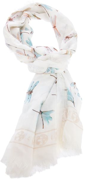 Alexander McQueen Dragonfly Print Scarf - Lyst