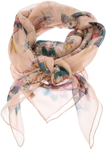 Alexander McQueen Bird Print Scarf - Lyst