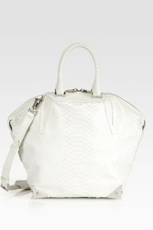 Alexander Wang Emile Prisma Small Python Embossed Leather Top Handle Bag - Lyst