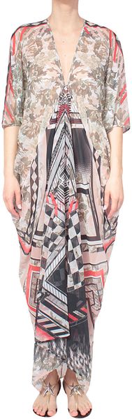 Amen Caftan Printed Silk - Lyst