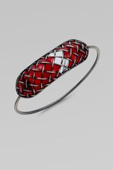 Bottega Veneta Lattice Bangle Bracelet