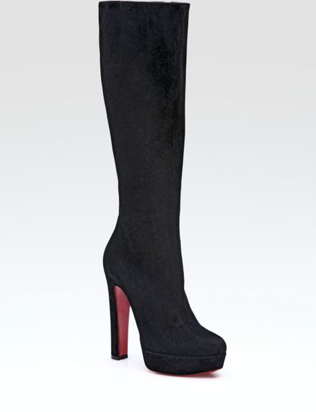 louboutin suede boots