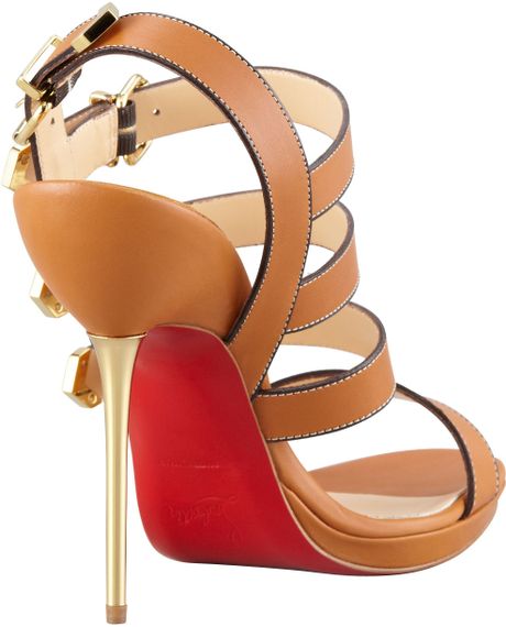 louboutin brown sandals