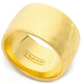 Coach Hammered Band Ring - Lyst