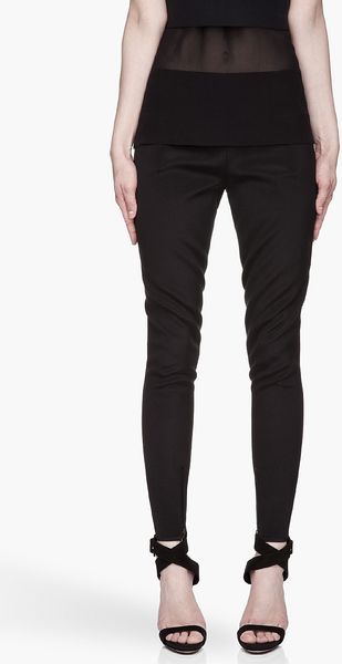 Dion Lee Black Silk Stretch Scuba Pants - Lyst